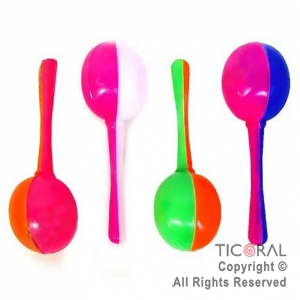 MARACA LISA BICOLOR FLUO MULTICOLOR x 6 (PF0017)